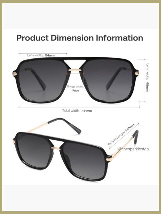 Square Retro Polarized Sunglasses with UV400 Protection main image 4